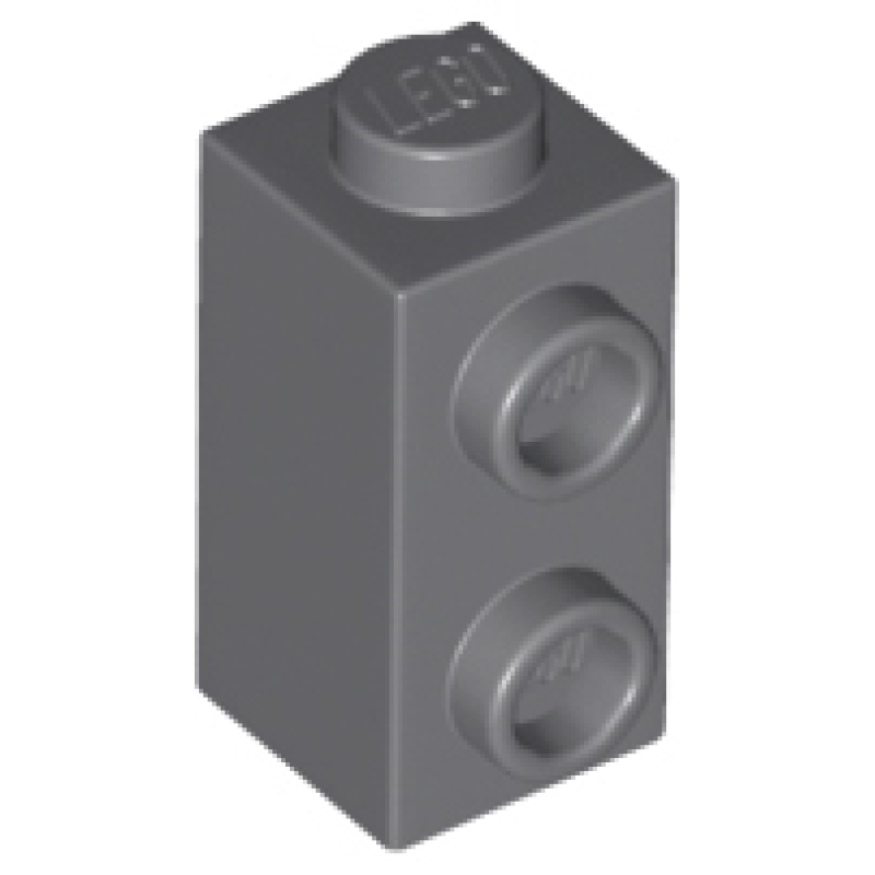 Steen, Aangepast 1x1x1 2/3 met noppen aan 1 kant Dark Bluish Gray